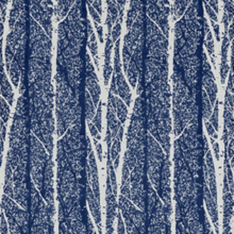 Grey Watkins Fabric Birch Weave/Cobalt Gw 000427205