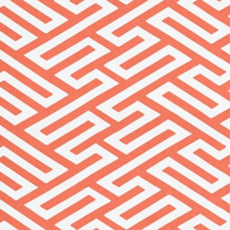 Scalamandre
 Fabric Canton Fret Applique/Coral Sc 000327218