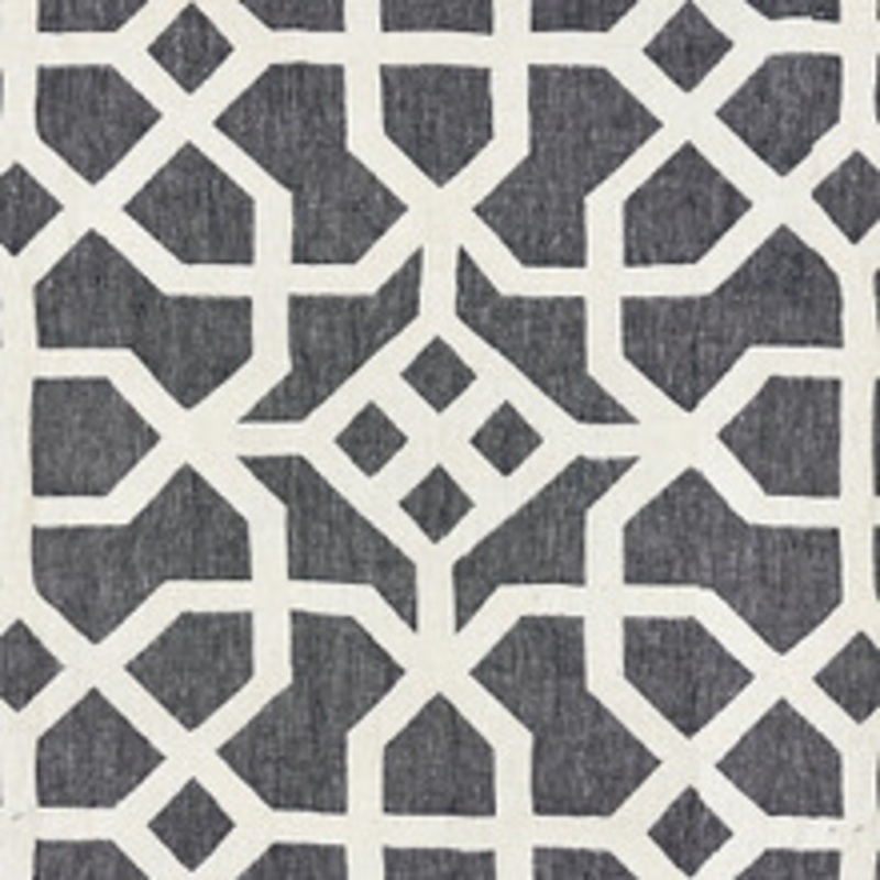Scalamandre
 Fabric Linen Lattice/Indigo & Greige Sc 000527149