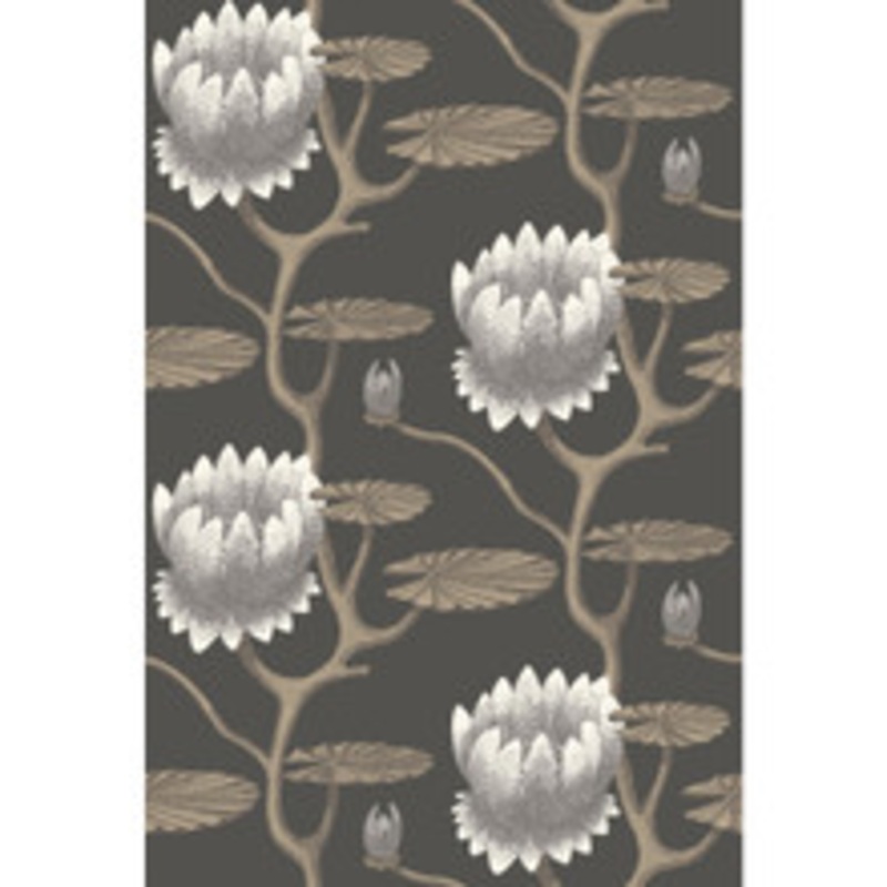 Cole & Son Wallcovering Summer Lily Blk/Wht/Gold