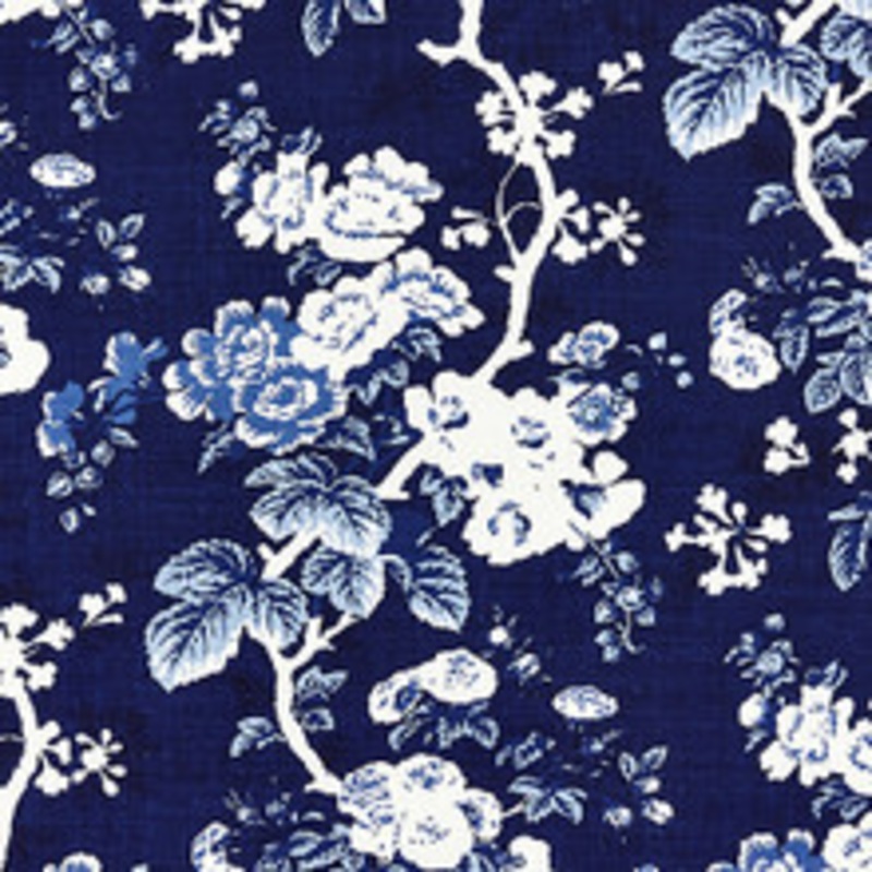 Scalamandre
 Fabric Ascot Linen Print/Indigo Sc 000416602