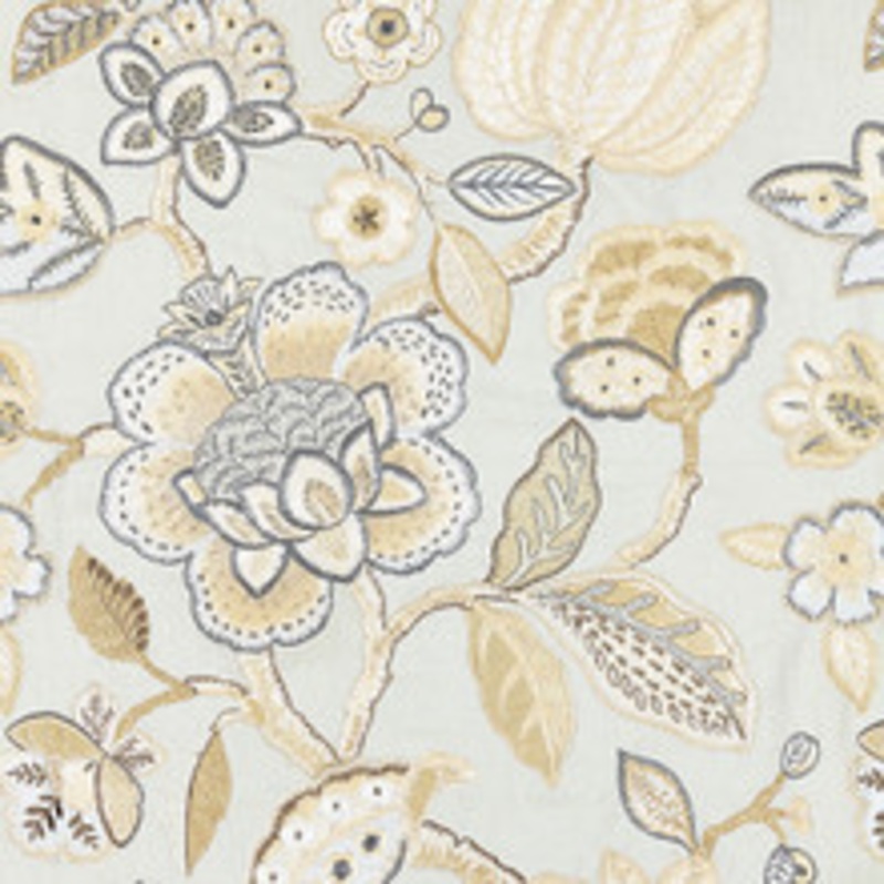 Scalamandre
 Fabric Coromandel Embroidery/Mineral Sc 000427126