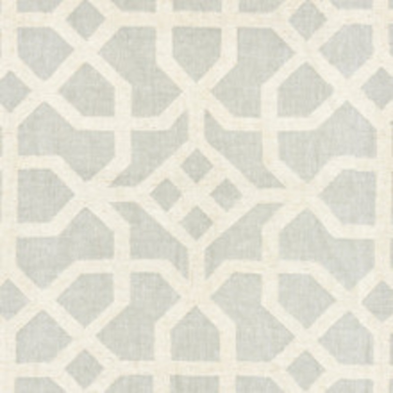 Scalamandre
 Fabric Linen Lattice/Mineral & Greige Sc 000227149