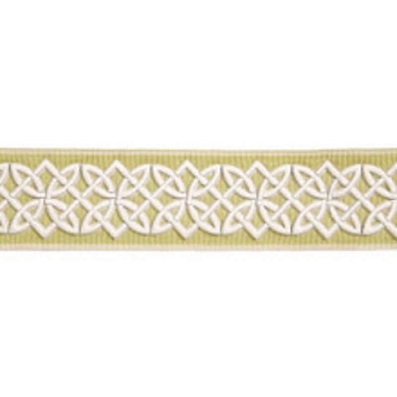 Scalamandre
 Trim Celtic Embroidered Tape/Lettuce Sc 0004T3282