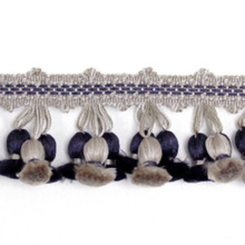 Scalamandre
 Trim Newport Tassel Fringe – Silk/Taupe, Black & Grey Sc 0008Ft1103