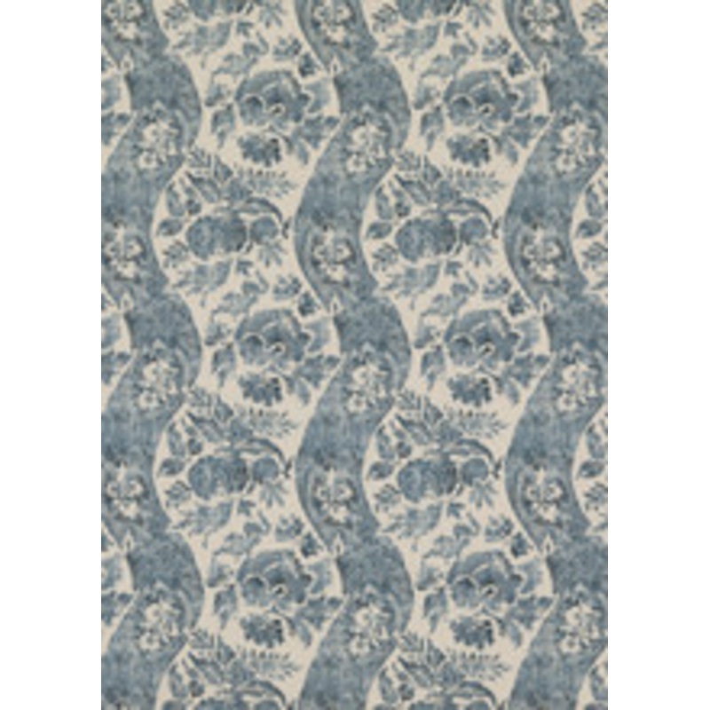 G P & J Baker Fabric Caldbeck Indigo/Linen