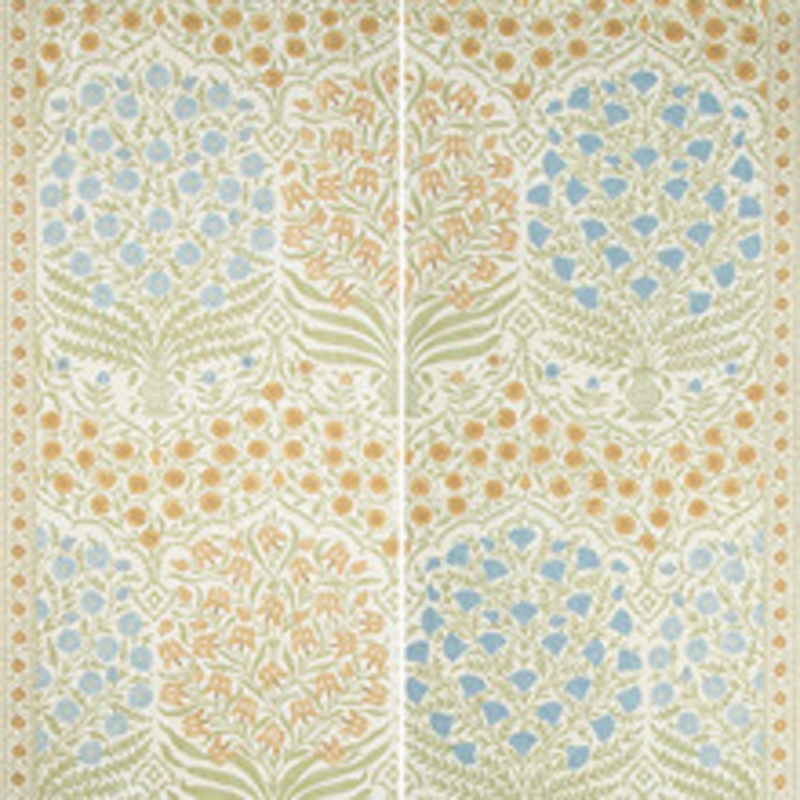 Lee Jofa Wallcovering Sameera Paper Sapphire/Gold