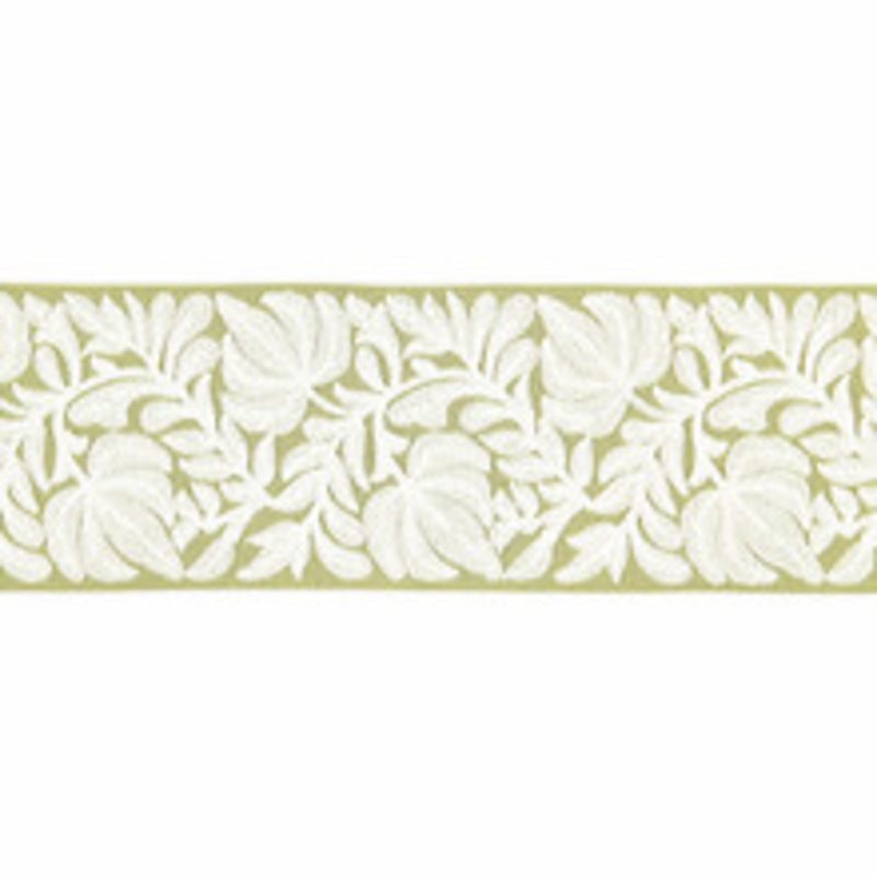 Scalamandre
 Trim Coventry Embroidered Tape/Celery Sc 0003T3296