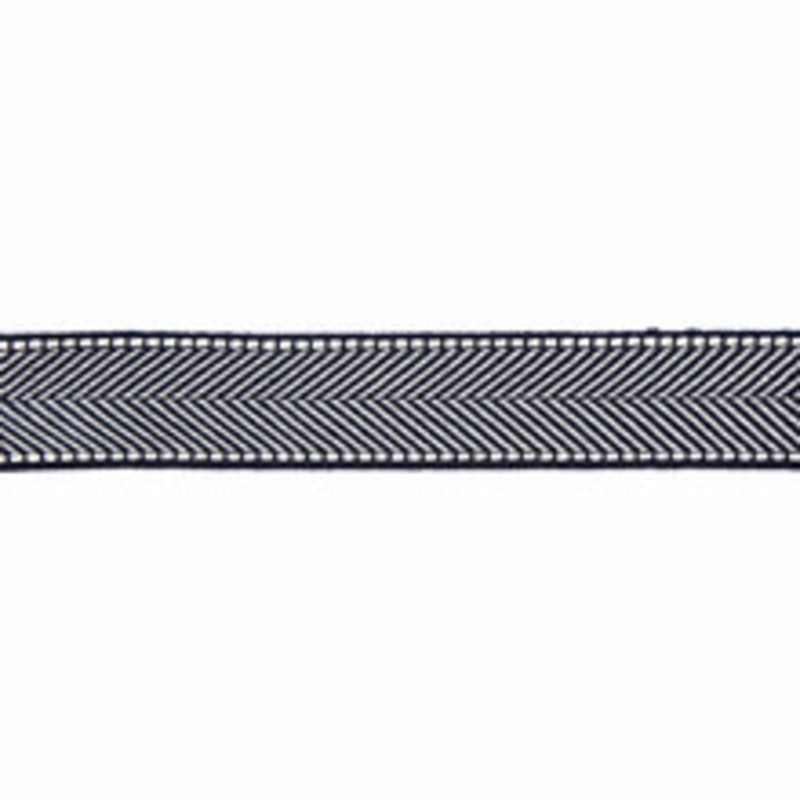 Scalamandre
 Trim Montauk Herringbone Tape/Indigo Sc 0011T3285