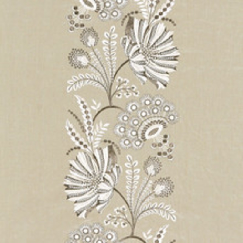 Scalamandre
 Fabric Annelise Embroidery/Flax Sc 000227162