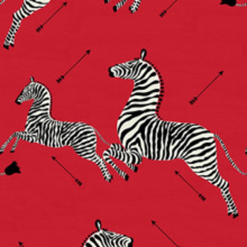 Scalamandre
 Fabric Zebras – Outdoor/Masai Red Sc 000136378