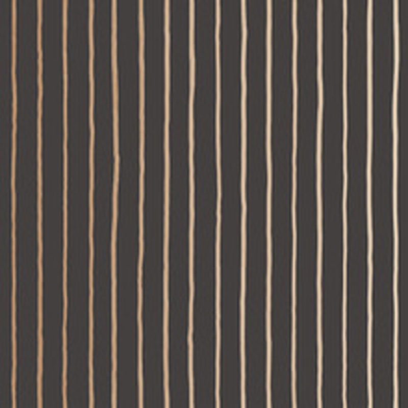 Cole & Son Wallcovering College Stripe Charcoal+Gold