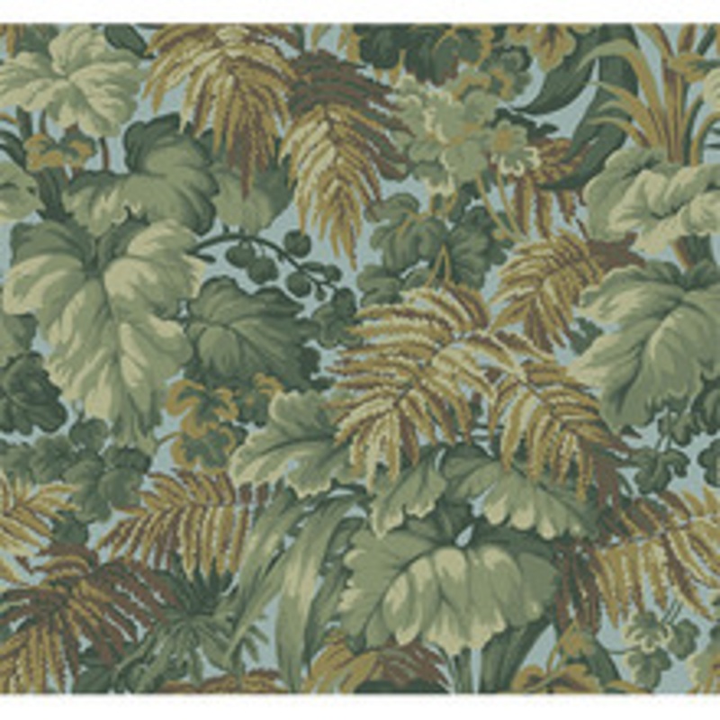Cole & Son Wallcovering Royal Fernery Khaki & Print Room Blue