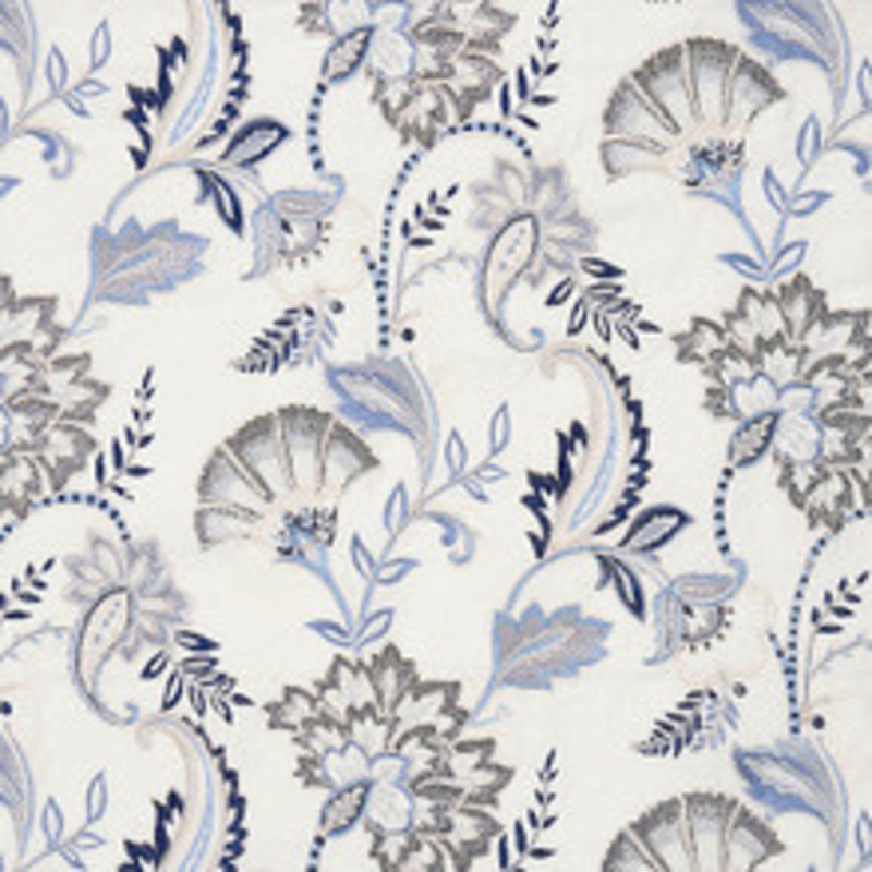 Scalamandre
 Fabric Adara Embroidery/Delft Sc 000127036