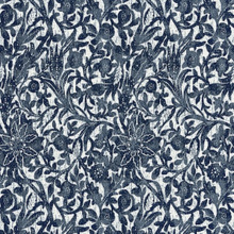 Scalamandre
 Fabric Bali Floral/Ultramarine Sc 000627195