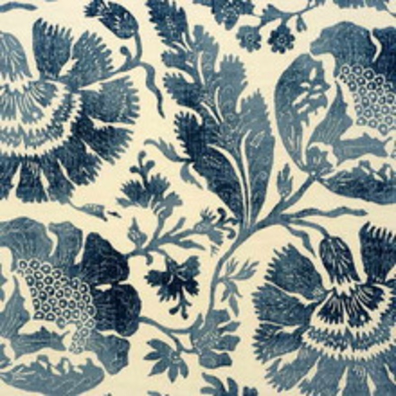 G P & J Baker Fabric Poppies Indigo/