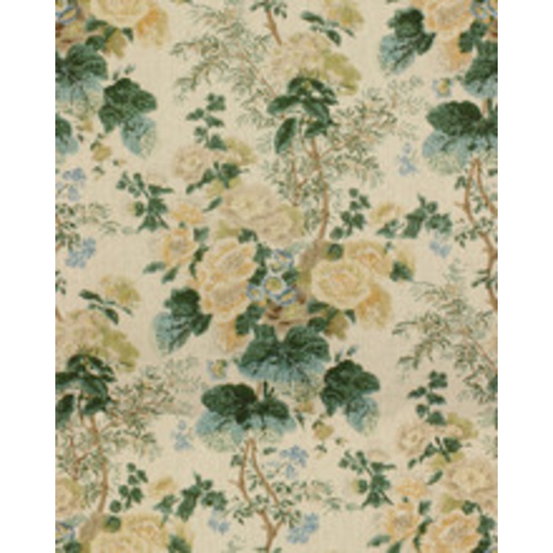 Lee Jofa Fabric Hollyhock Hdb Lemon/Aqua