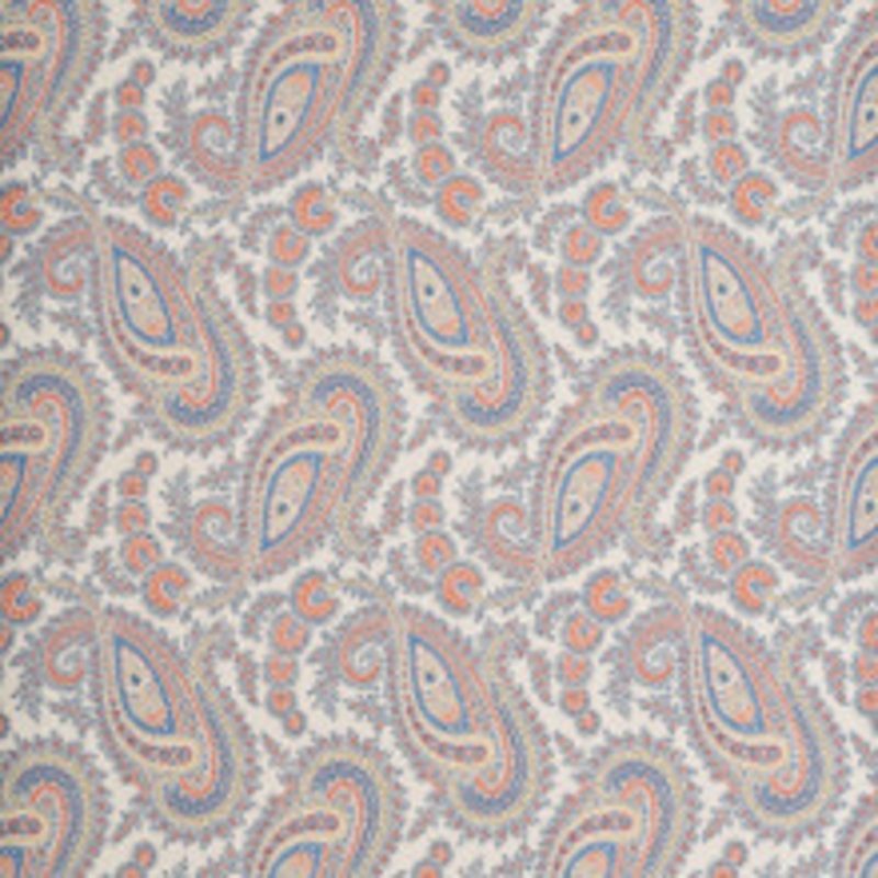 Baker Lifestyle Wallcovering Kathak Paisley Red/Indigo/Biscuit