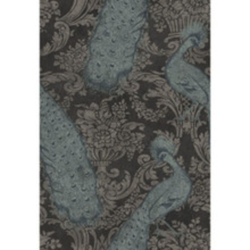 Cole & Son Wallcovering Byron Teal And Graphite