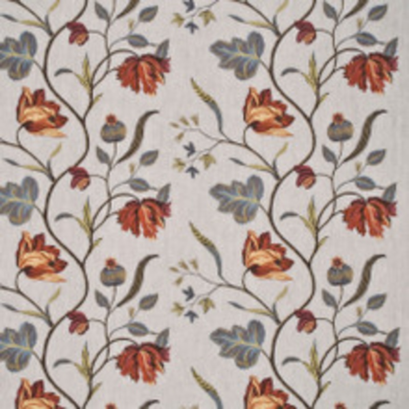 G P & J Baker Fabric Tulip Tree Linen Pimento