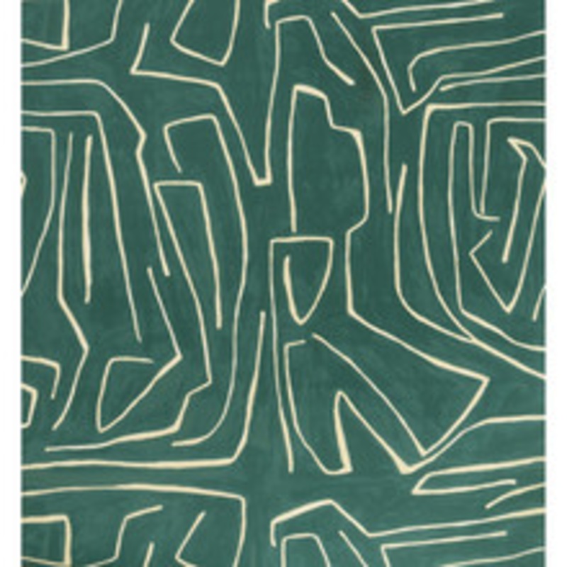 Groundworks Wallcovering Graffito Teal/Pearl