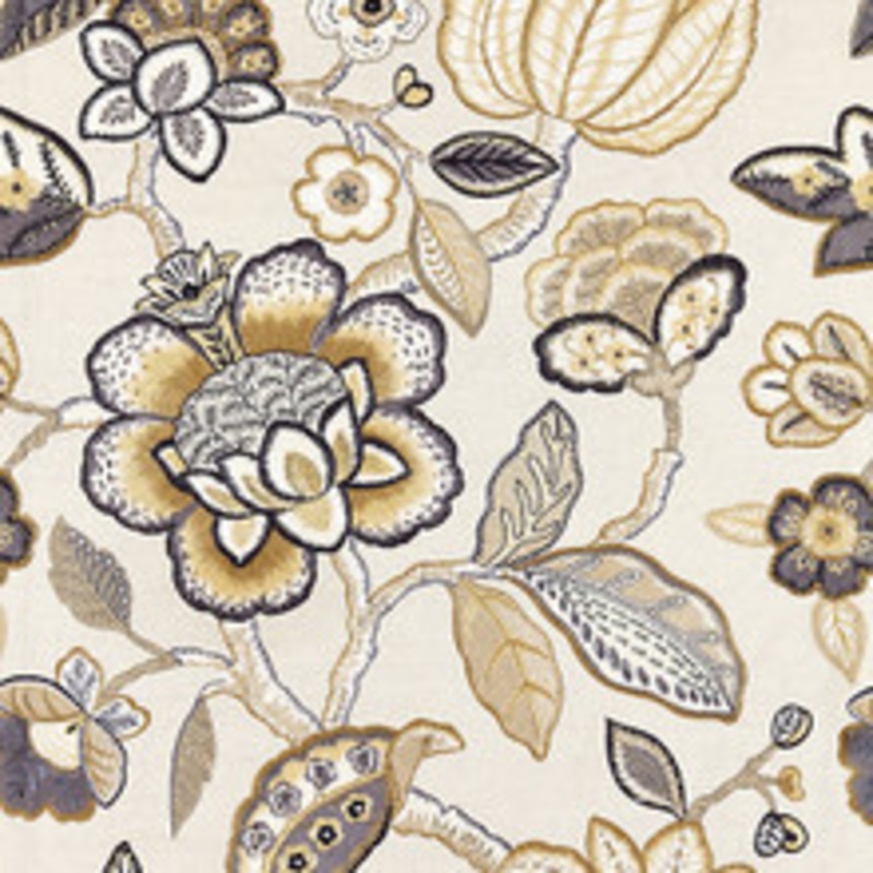 Scalamandre
 Fabric Coromandel Embroidery/Flax Sc 000327126