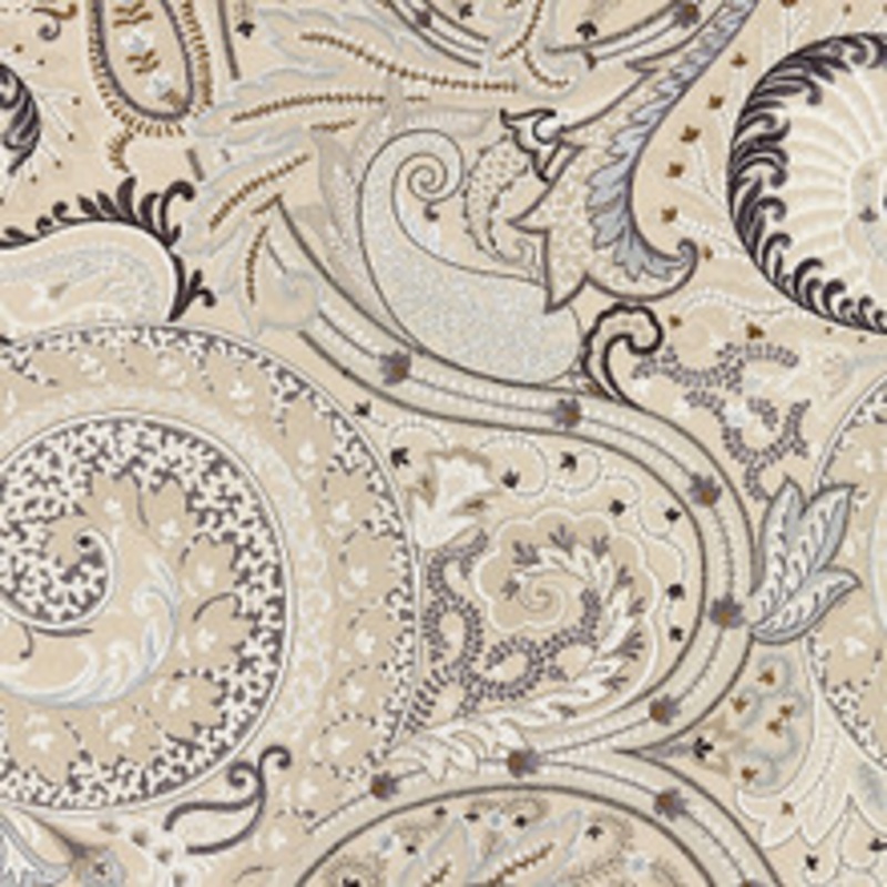 Scalamandre
 Fabric Malabar Paisley Embroidery/Flax Sc 000327124