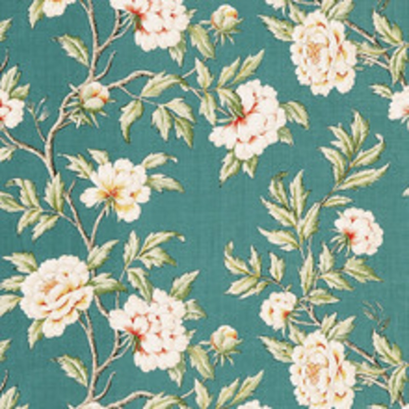 Scalamandre
 Fabric Peonia Linen Print/Emerald Isle Sc 000216616