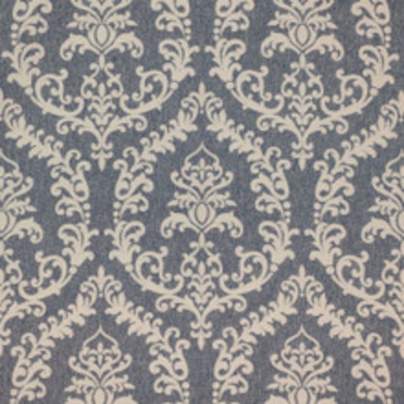 RM CoCo Fabric Grove Park Damask Faded Denim