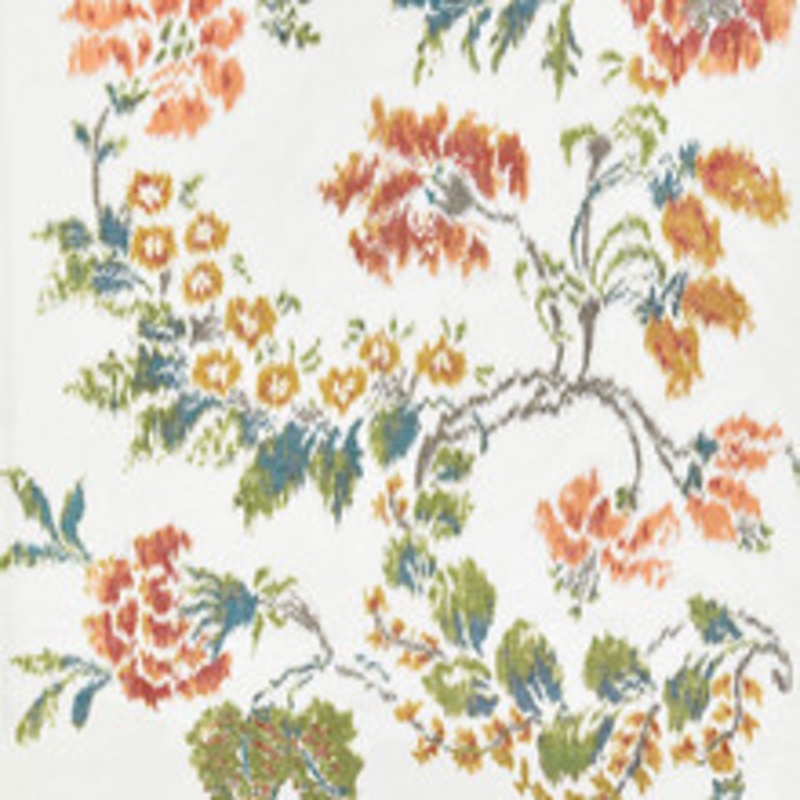 Scalamandre
 Fabric Kew Gardens Warp Print/Multi On Ivory Sc 000116611