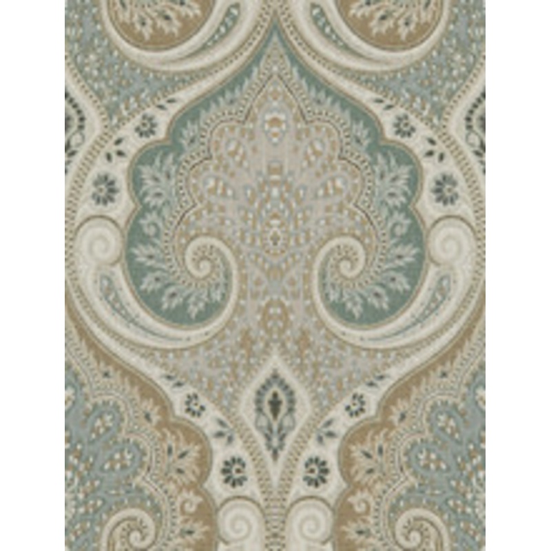 Baker Lifestyle Fabric Latika Aqua/Taupe