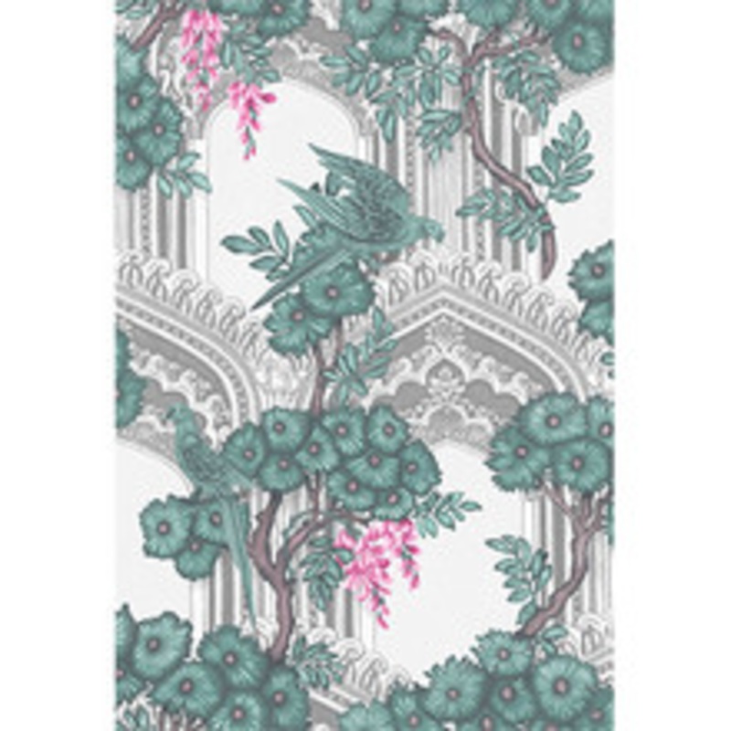 Cole & Son Wallcovering Babylon Teal & Pink