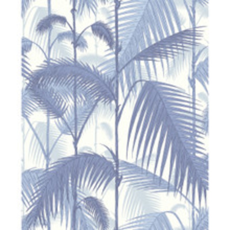 Cole & Son Wallcovering Palm Jungle Blues/ White
