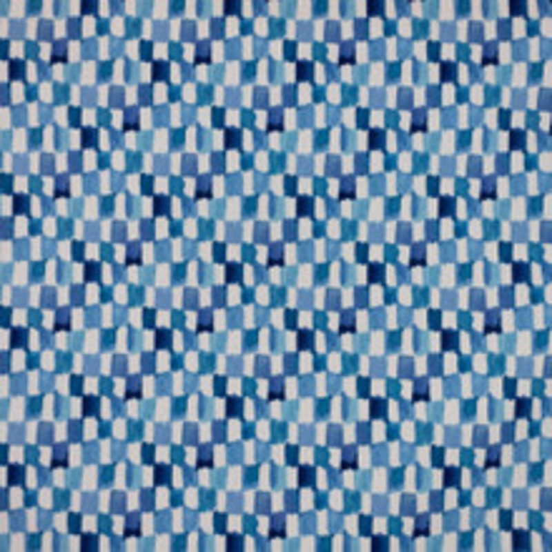RM CoCo Fabric Brushstroke Check Blue Jay