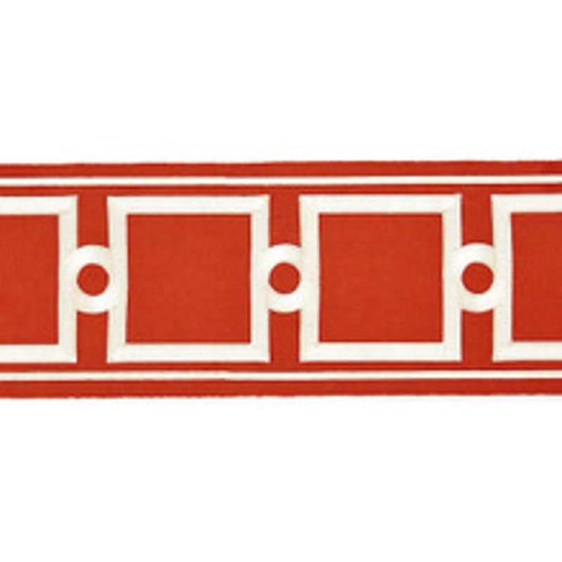 Scalamandre
 Trim Square Link Embroidered Tape/Carnelian Sc 0005T3287