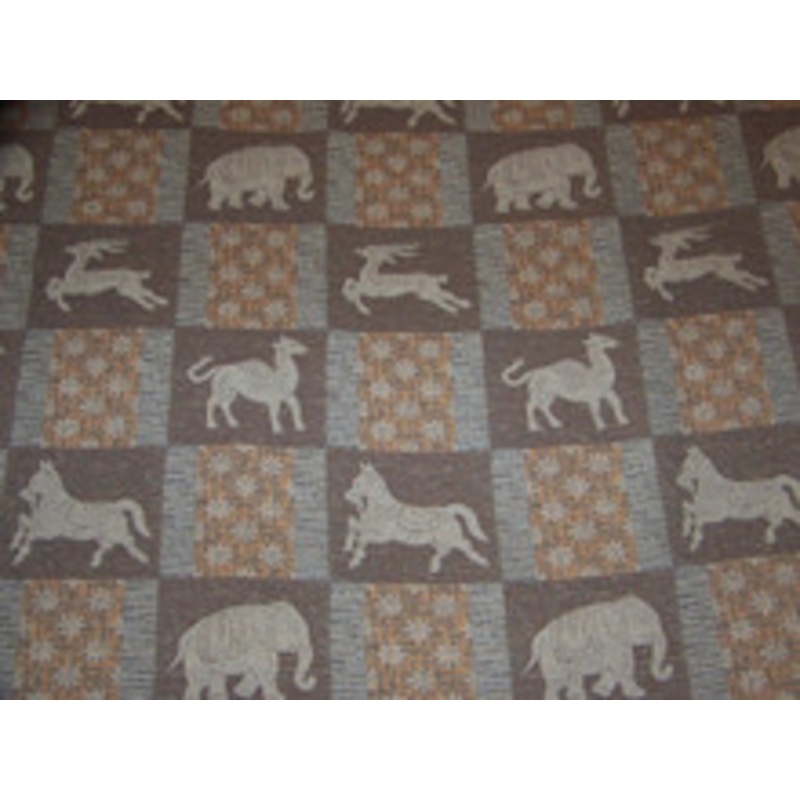 Elegant Egyptian Inspired Animal Upholstery Fabric 6 1/4 Yards
