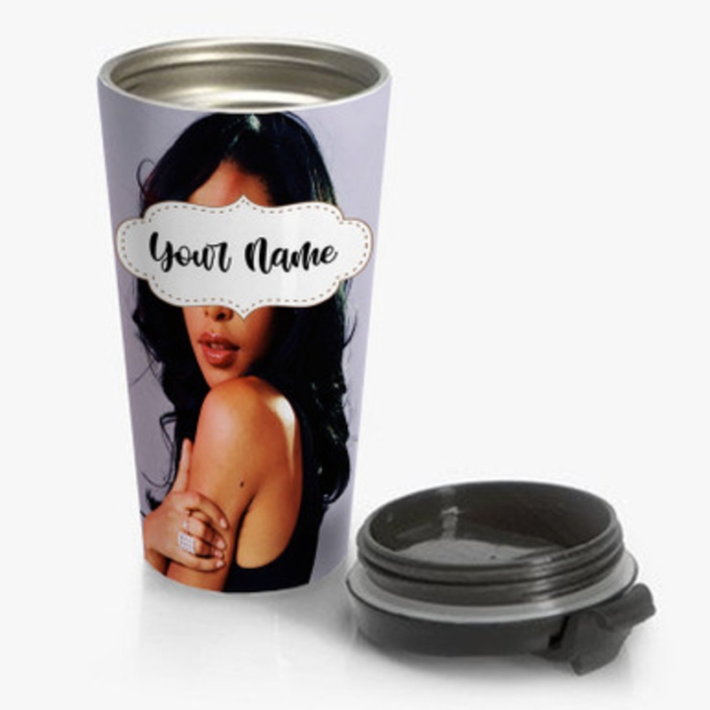 Pastele Aaliyah Art Custom Personalized Name Stainless Steel Travel Mug