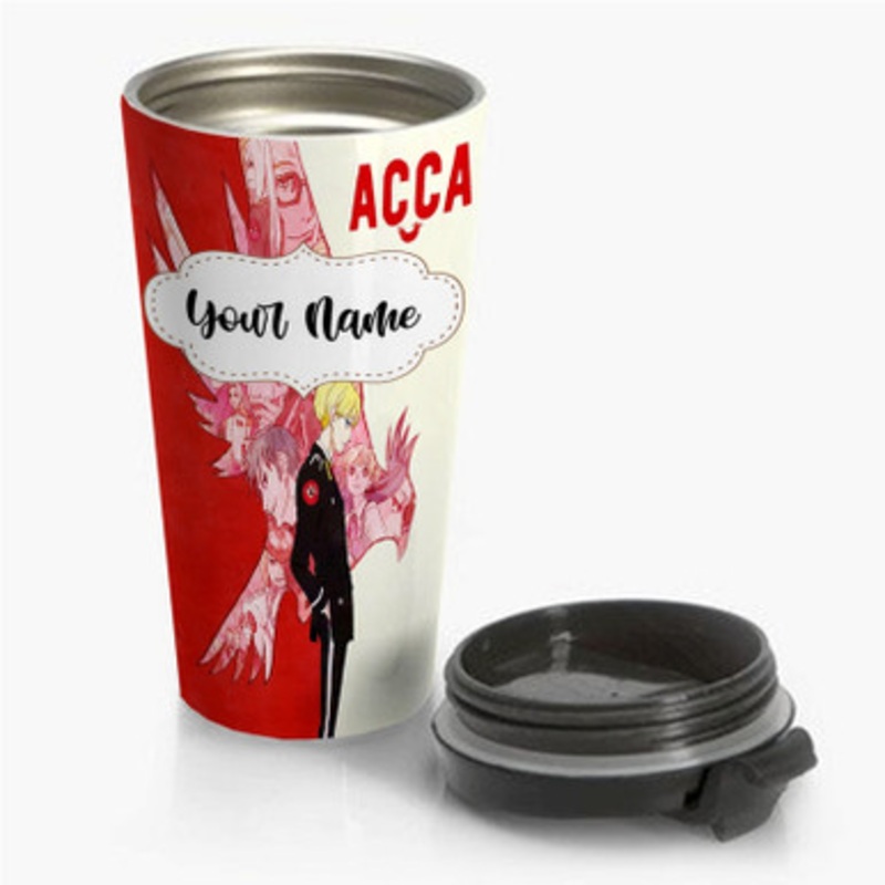 Pastele ACCA 13 ku Kansatsu ka Custom Personalized Name Stainless Steel Travel Mug