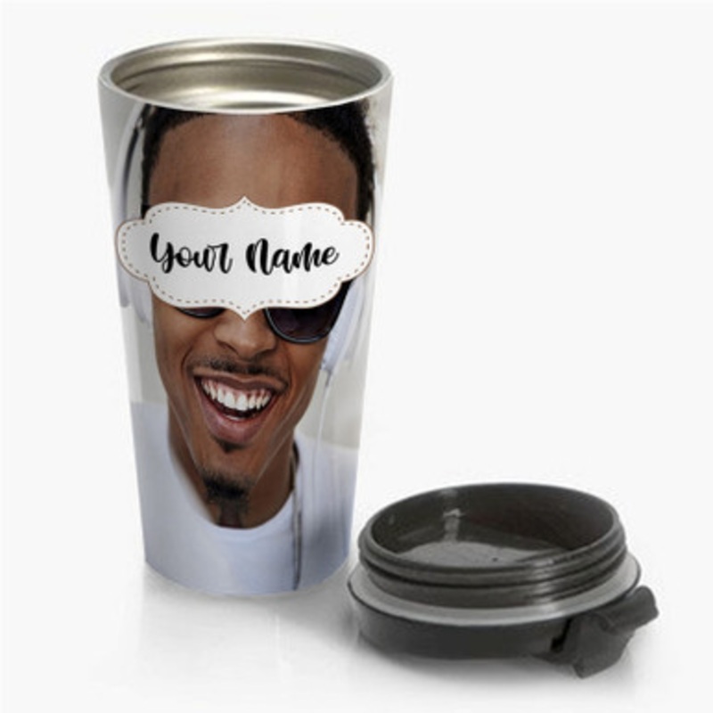 Pastele August Alsina Custom Personalized Name Stainless Steel Travel Mug
