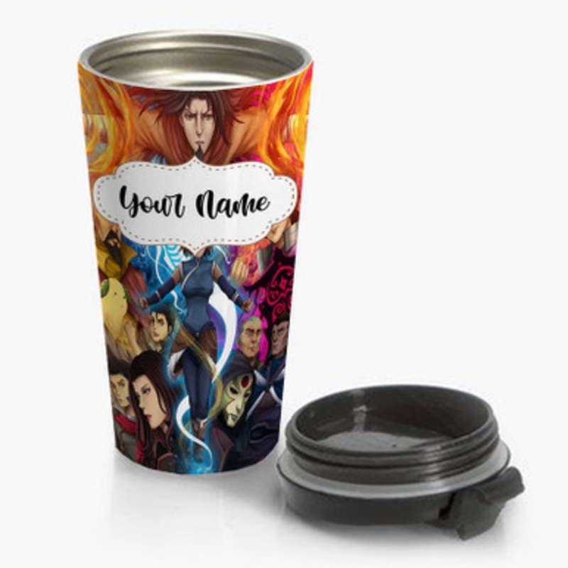 Pastele Avatar The Legend of Korra Anime Custom Personalized Name Stainless Steel Travel Mug