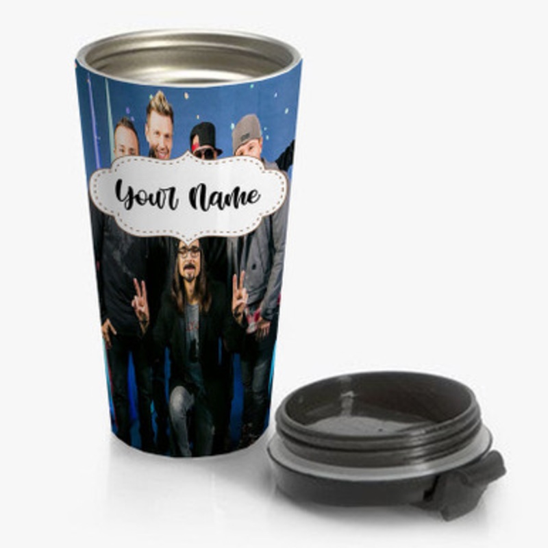 Pastele Backstreet Boys Custom Personalized Name Stainless Steel Travel Mug