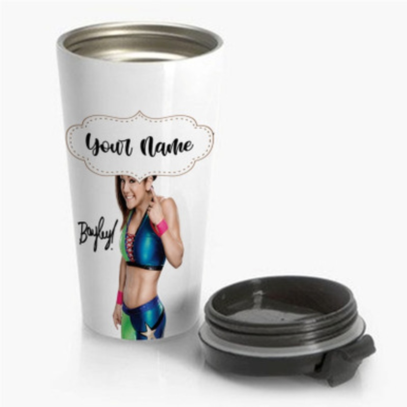 Pastele Bayley WWE Custom Personalized Name Stainless Steel Travel Mug