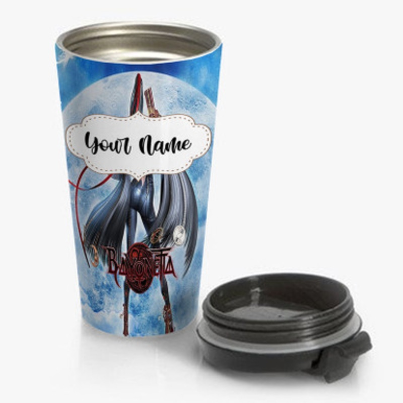 Pastele Bayonetta Custom Personalized Name Stainless Steel Travel Mug