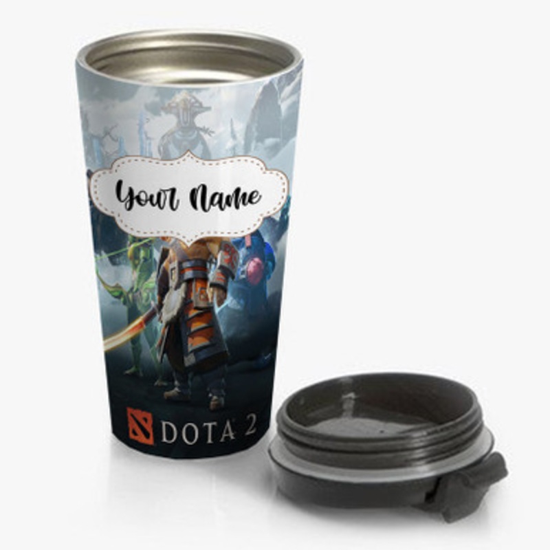 Pastele DOta 2 Custom Personalized Name Stainless Steel Travel Mug