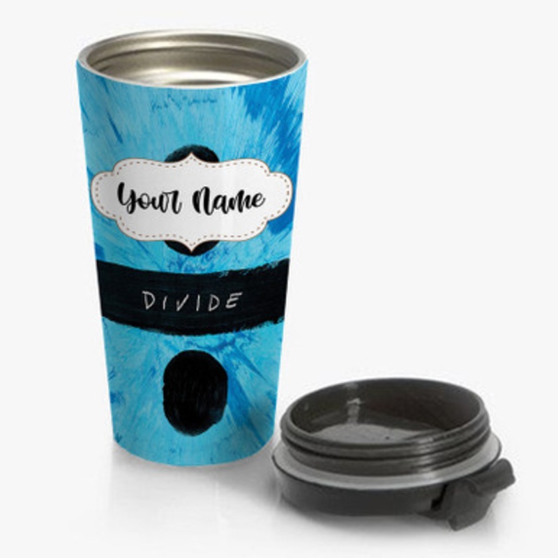Pastele Ed Sheeran Divide Custom Personalized Name Stainless Steel Travel Mug