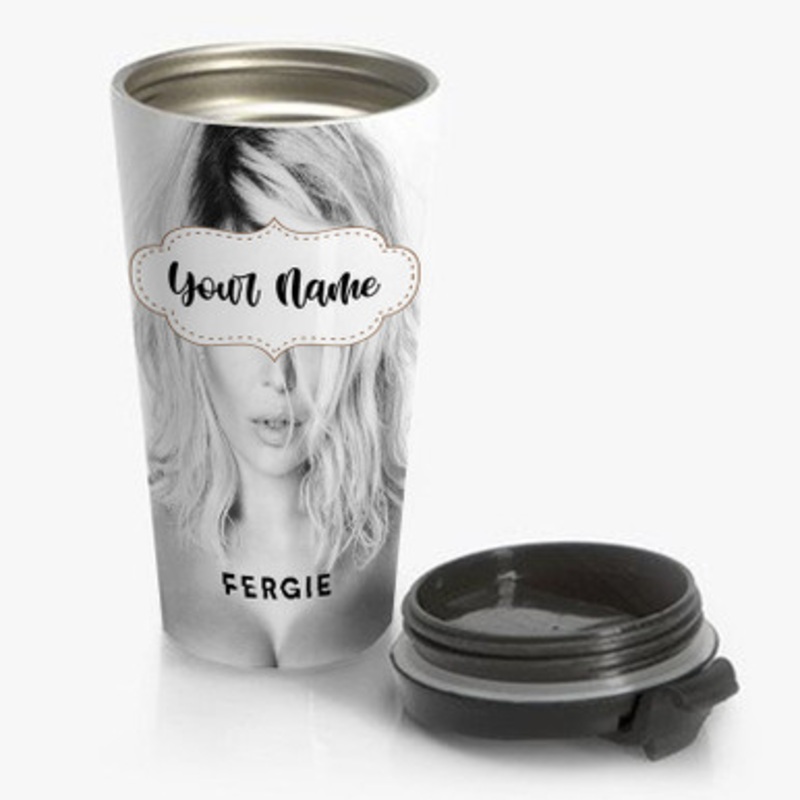 Pastele Fergie Custom Personalized Name Stainless Steel Travel Mug