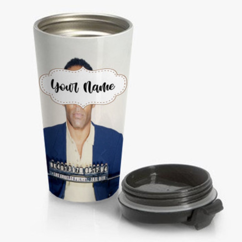 Pastele OJ Simpson Custom Personalized Name Stainless Steel Travel Mug