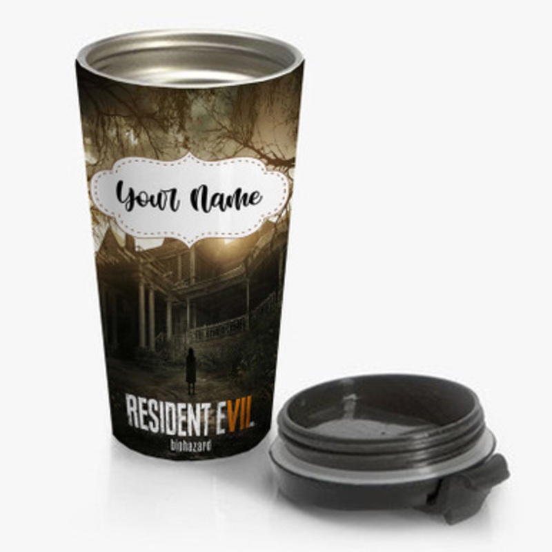 Pastele Resident Evil 7 Biohazard Custom Personalized Name Stainless Steel Travel Mug