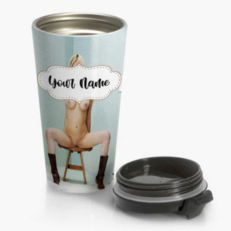 Pastele Riley Steele Custom Personalized Name Stainless Steel Travel Mug