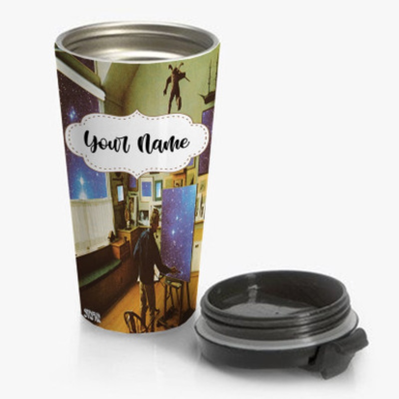 Pastele STRFKR Open Your Eyes Custom Personalized Name Stainless Steel Travel Mug